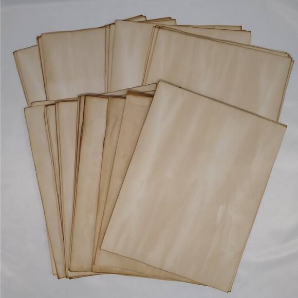 25 Coffee Dyed 8.5"x11" Papers, Hand Dyed Papers, Junk Journal Supply - Picture 2 of 3